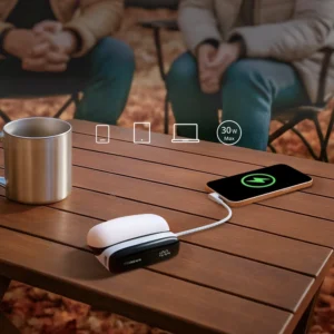 2-in-1 Docking Station and Power Bank for B100 BoboVR PD100 Combo Battery - baltos spalvos - Image 5