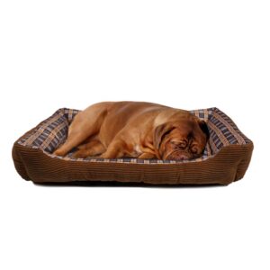 Soft bed sofa for a dog 90 x 70 x 20 cm, size XL (brown) - Image 2