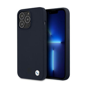 BMW Silicone Signature Llogo - dėklas skirtas Apple iPhone 13 Pro Max Navy Blue - Image 1
