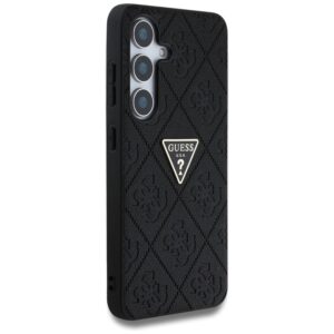 Guess Hot Stamp 4G Pattern Triangle Metal Logo - dėklas skirtas Samsung Galaxy S25 black - Image 4