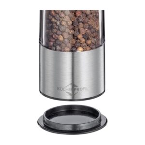 Küchenprofi Boston - Electric Salt and Pepper Mills with Ceramic Grinding Mechanism 23x5 cm Set of 2 (Silver) - Image 3