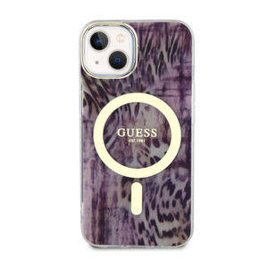 Guess Leopard MagSafe - dėklas skirtas Apple iPhone 14 Pink - Image 3
