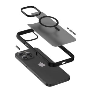 Crong Hybrid Frost MAG Cover - dėklas su MagSafe skirtas Apple iPhone 16 Pro black - Image 2