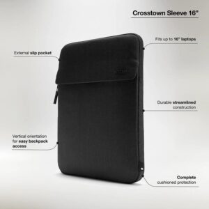 Incase Crosstown Sleeve with Woolenex - Case with Pocket for MacBook Pro 16" M4/M3/M2/M1/2024-2021 Black - Image 6