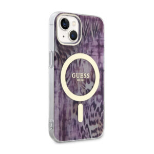 Guess Leopard MagSafe - dėklas skirtas Apple iPhone 14 Pink - Image 4
