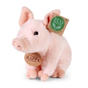 Rappa - Plush Realistic Sitting Pig 18 cm Eco-Friendly
