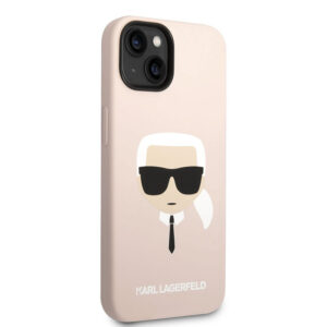 Karl Lagerfeld Silicone Ikonik Karl's Head MagSafe - dėklas skirtas Apple iPhone 14 Pink - Image 3