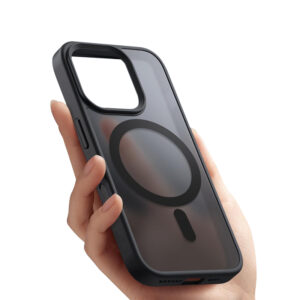 Crong Hybrid Frost MAG Cover - dėklas su MagSafe skirtas Apple iPhone 16 Pro black - Image 3