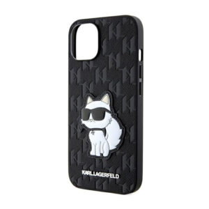 Karl Lagerfeld Saffiano Monogram NFT Choupette - dėklas skirtas Apple iPhone 14 Plus Black - Image 6