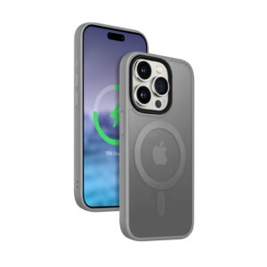Crong Hybrid Frost MAG Cover - dėklas skirtas Apple iPhone 15 Pro MagSafe Grey - Image 2