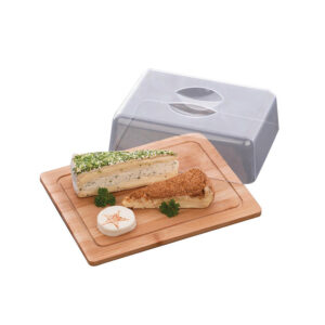 Bamboo cheese board with lid - Image 2