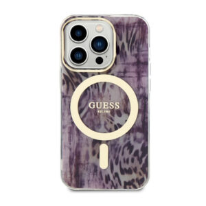 Guess Leopard MagSafe - dėklas skirtas Apple iPhone 14 Pro Max Pink - Image 3