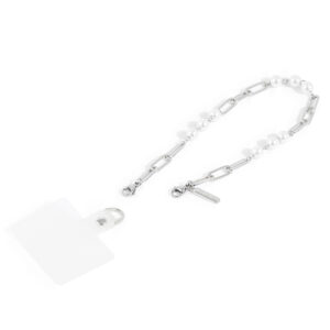 Case-Mate Link Chain Phone Wristlet - Universal lanyard Silver Pearl - Image 4
