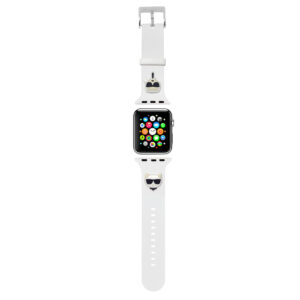 Karl Lagerfeld Silicone Karl & Choupette Heads - Watch Strap for Apple Watch 42/44/45 mm (White) - Image 2