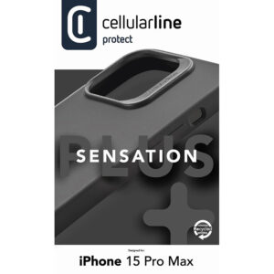 Cellularline Sensation Plus - Apple iPhone 15 Pro Max dėklas su MICROBAN Coating black - Image 4