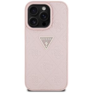 Guess Hot Stamp 4G Pattern Triangle Metal Logo - dėklas skirtas Apple iPhone 16 Pro pink - Image 3