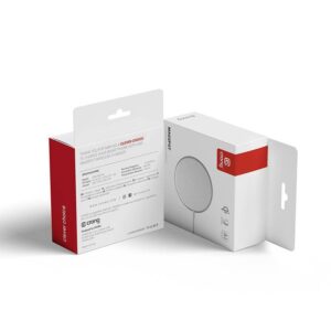 Crong MagSpot - Aluminium belaidis įkroviklis MagSafe sidabro spalvos baltos spalvos - Image 6