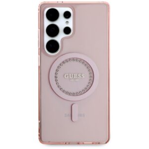 Guess Rhinestones Printed Classic Logo MagSafe - dėklas skirtas Samsung Galaxy S25 Ultra pink - Image 3