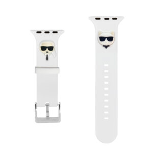 Karl Lagerfeld Silicone Karl & Choupette Heads - Watch Strap for Apple Watch 42/44/45 mm (White) - Image 3