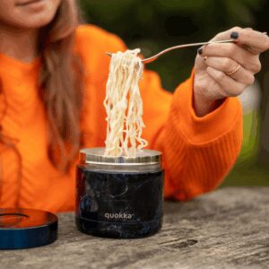 Quokka Whim - Stainless Steel Food Jar 600 ml (Marble) - Image 2