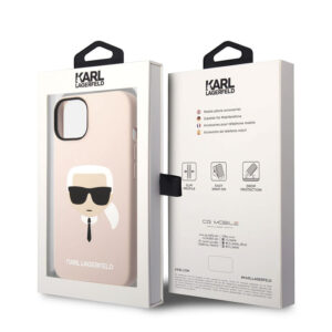Karl Lagerfeld Silicone Ikonik Karl's Head MagSafe - dėklas skirtas Apple iPhone 14 Pink - Image 6