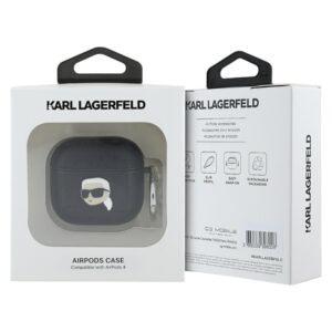 Karl Lagerfeld Monogram Karl Head - AirPods 4 Case (black) - Image 3