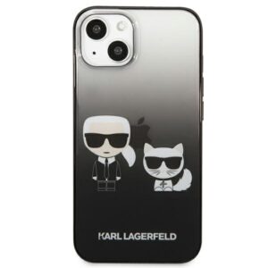 Karl Lagerfeld Gradient Ikonik Karl & Choupette - dėklas skirtas Apple iPhone 13 mini Black - Image 2