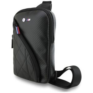 BMW Carbon Pocket & Metal Logo - Crossbody Phone Bag (Black) - Image 2