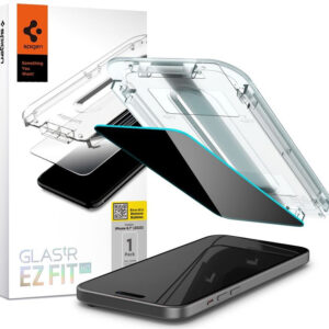 Spigen GLAS.TR EZ FIT Privacy - Apsauginis stiklas with privacy filter skirtas iPhone 15 Pro