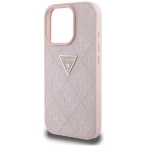 Guess Hot Stamp 4G Pattern Triangle Metal Logo - dėklas skirtas Apple iPhone 16 Pro pink - Image 6
