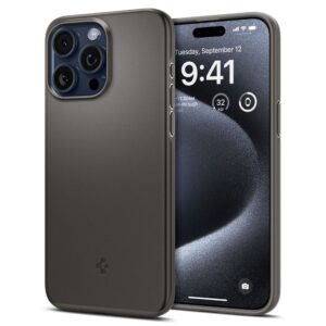 Spigen Thin Fit - dėklas skirtas Apple iPhone 15 Pro Gunmetal - Image 1