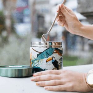 Quokka Whim - Stainless Steel Food Jar 600 ml (Tropical) - Image 2