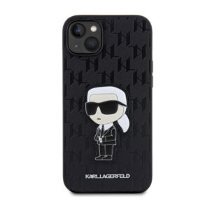 Karl Lagerfeld Saffiano Monogram NFT Ikonik - dėklas skirtas Apple iPhone 14 Plus Black - Image 3