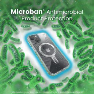 Speck Presidio Lux Grip ClickLock & Magsafe - dėklas skirtas Apple iPhone 16e / Apple iPhone 15 / Apple iPhone 14 / Apple iPhone 13 Clear / Platinium Glitter / Chrome Finish / Serene Silver - Image 4