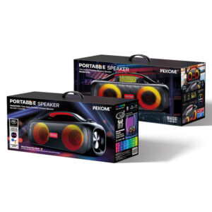 WEKOME D38 Yinla Series - V5.0 30W RGB LED Portable Wireless Bluetooth Speaker Black - Image 3