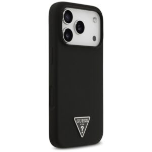 Guess Silicone Triangle Logo MagSafe - Case Apple iPhone 17 Pro Max black - Image 4