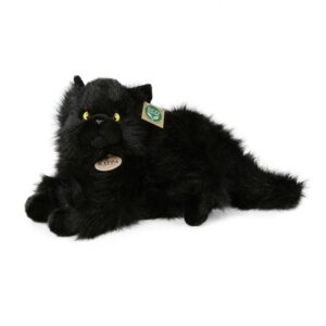 Rappa - Plush realistic toy Lying Black Cat 30 cm Eco-Friendly