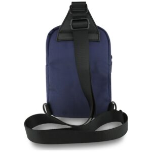 BMW Nylon Pocket & Metal Logo - Crossbody Phone Bag (Navy Blue) - Image 3