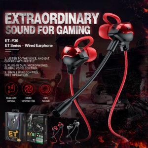 WEKOME ET-Y30 ET Series - 3.5mm jack wired headphones for gamers Red - Image 2