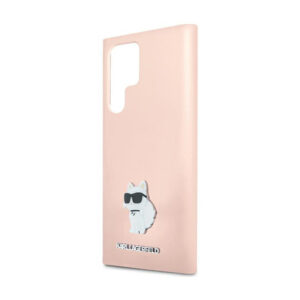 Karl Lagerfeld Silicone Choupette Metal Pin - Case Samsung Galaxy S24 Ultra różowy - Image 6