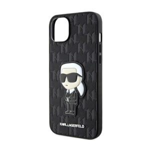 Karl Lagerfeld Saffiano Monogram NFT Ikonik - dėklas skirtas Apple iPhone 14 Plus Black - Image 6