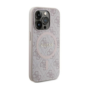 Guess 4G Collection Leather Metal Logo MagSafe - dėklas skirtas Apple iPhone 13 Pro pink - Image 4