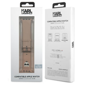 Karl Lagerfeld Choupette Head - Watch Strap for Apple Watch 42/44/45 mm (Pink) - Image 3