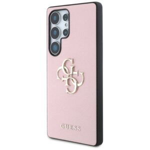 Guess Grained Big 4G Logo Small Classic Logo - dėklas skirtas Samsung Galaxy S25 Ultra pink - Image 2