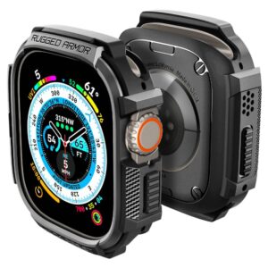 Spigen Rugged Armor – Case for Apple Watch Ultra 49 mm (Black) - Image 3