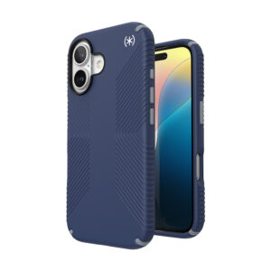 Speck Presidio2 Grip - dėklas skirtas Apple iPhone 16 Coastal Blue / Dust Grey / White - Image 1