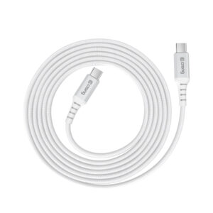 Crong Armor Link – Cable 100W PD 5A USB-C to USB-C 200cm white - Image 2
