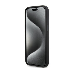 Karl Lagerfeld Silicone Ikonik Metal Pin - Apple iPhone 15 Plus Case Black - Image 5