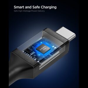 Spigen EB24012CC Essential Type-C kabelis 240W 120CM juodos spalvos - Image 3