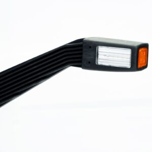 3-functional LED gabaritų žibintas, dešinės pusės, long, slanted rubber arm, 2×0.75 mm2 cable 0.3 m long. - Image 2